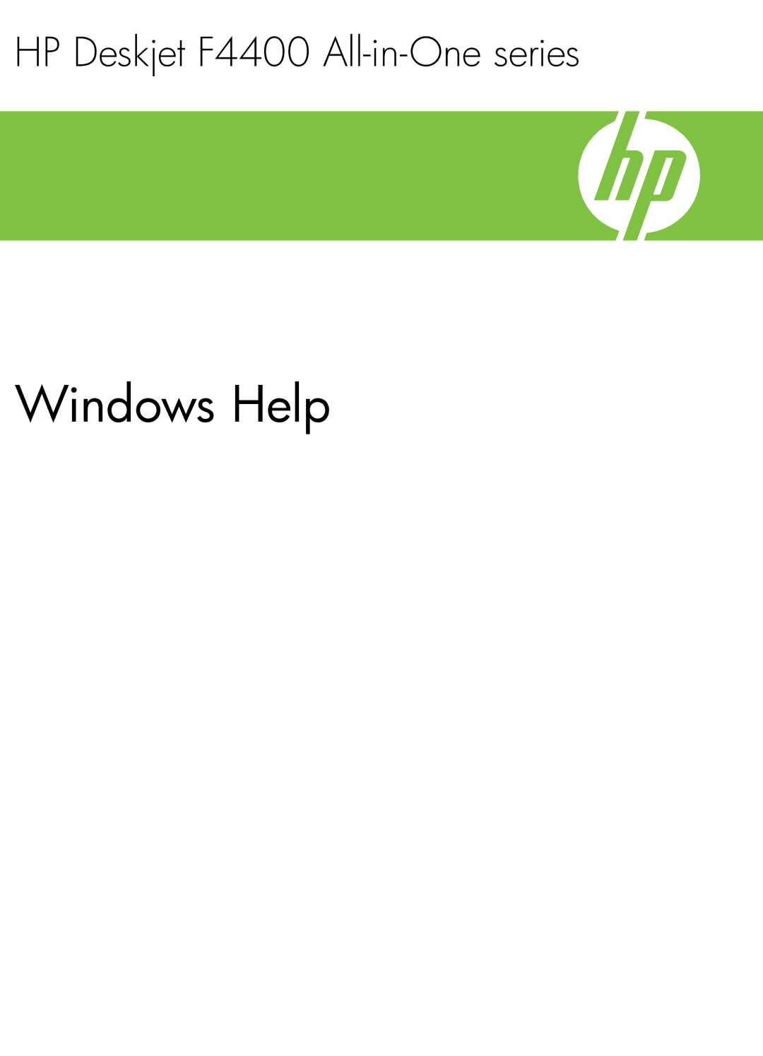 HP F4400 manual Windows Help 