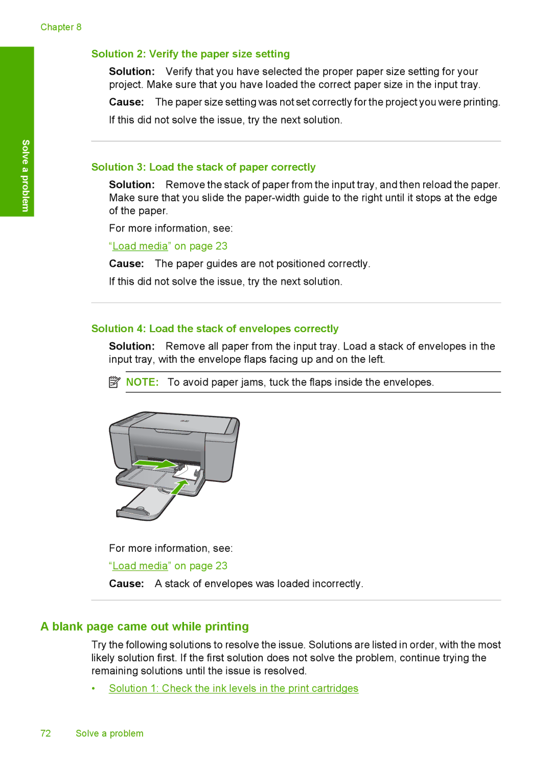 HP F4400 manual Blank page came out while printing, Solution 2 Verify the paper size setting 