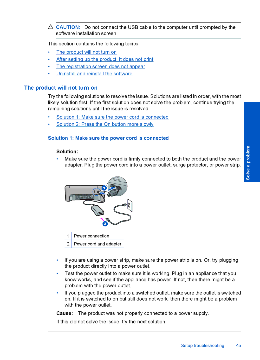 HP F4500 manual Setup troubleshooting 