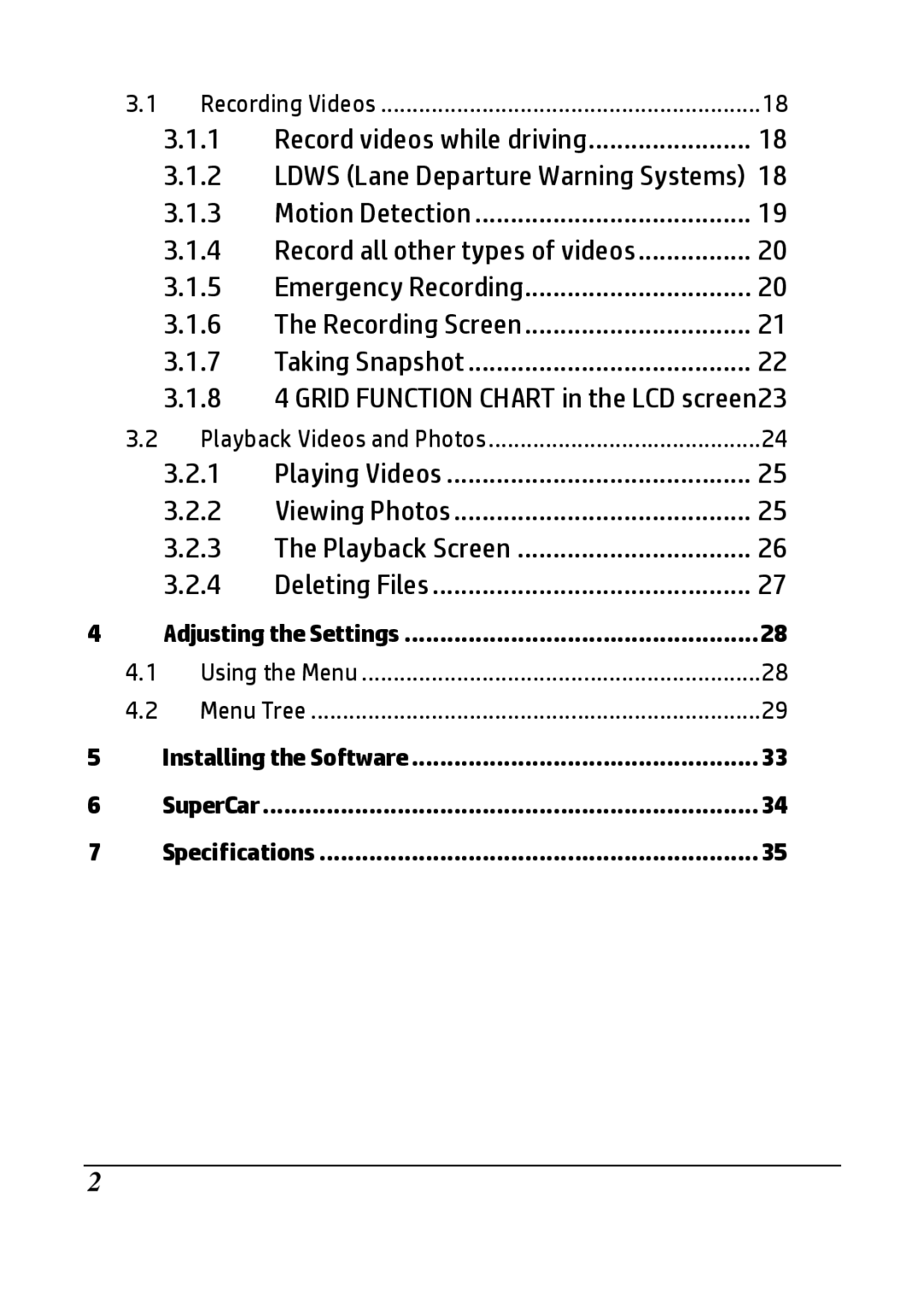 HP F520g manual Ldws Lane Departure Warning Systems 