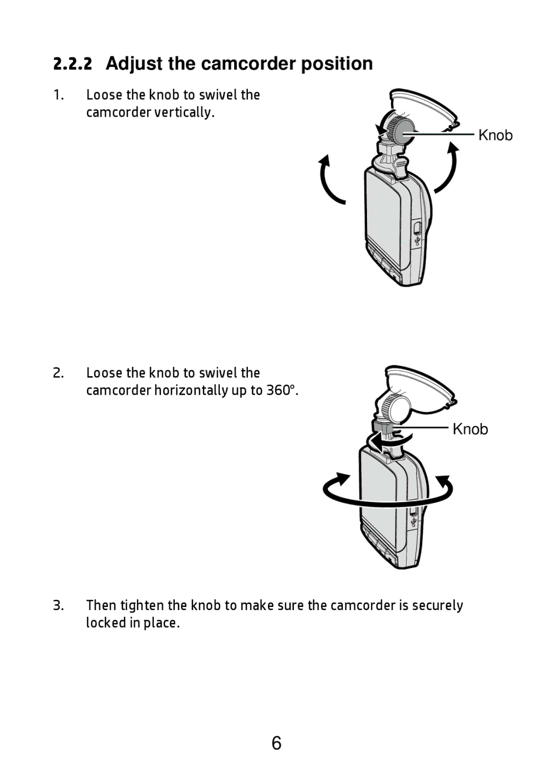 HP F520g manual Adjust the camcorder position 