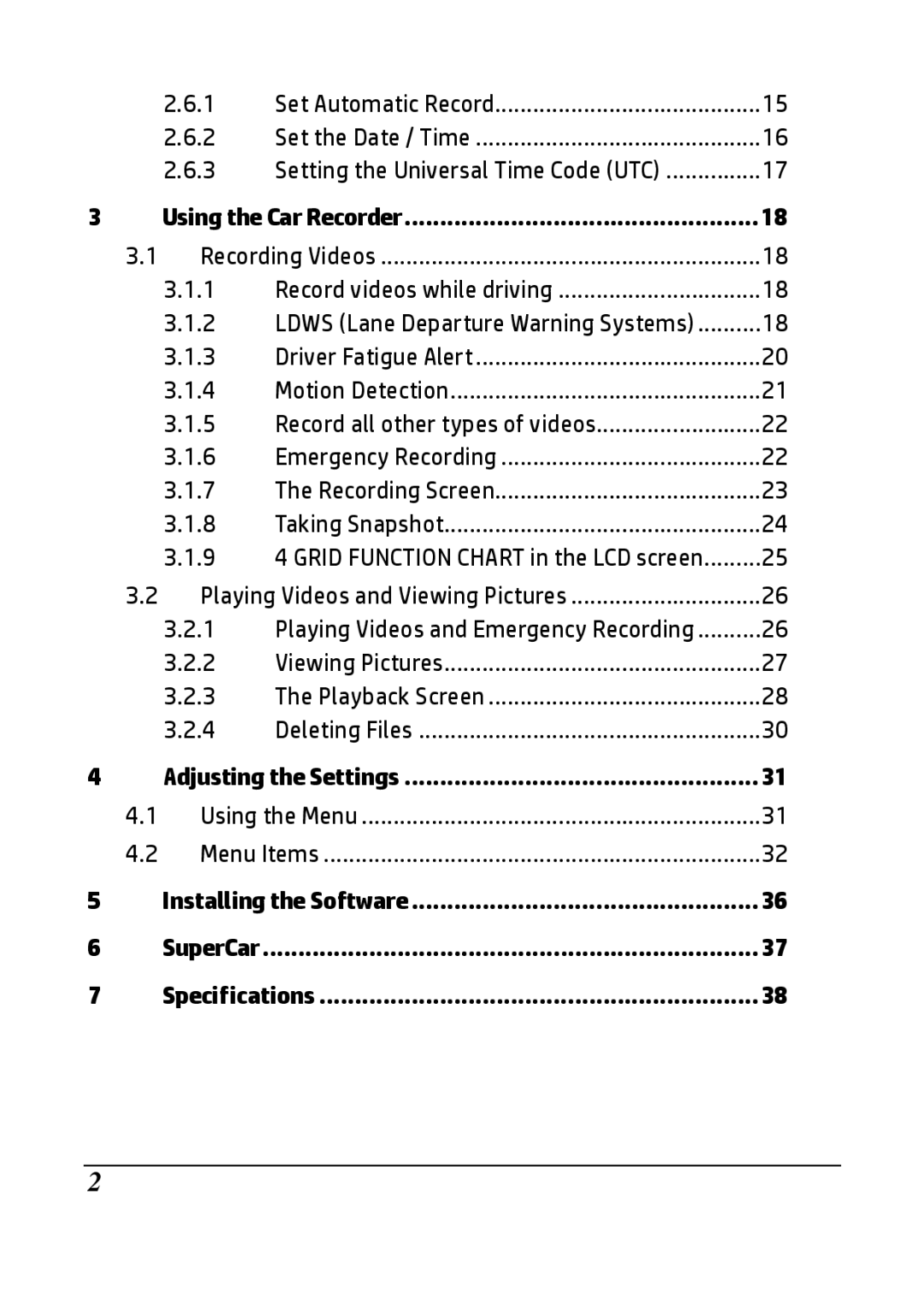 HP F800g manual Adjusting the Settings, Installing the Software, Specifications 