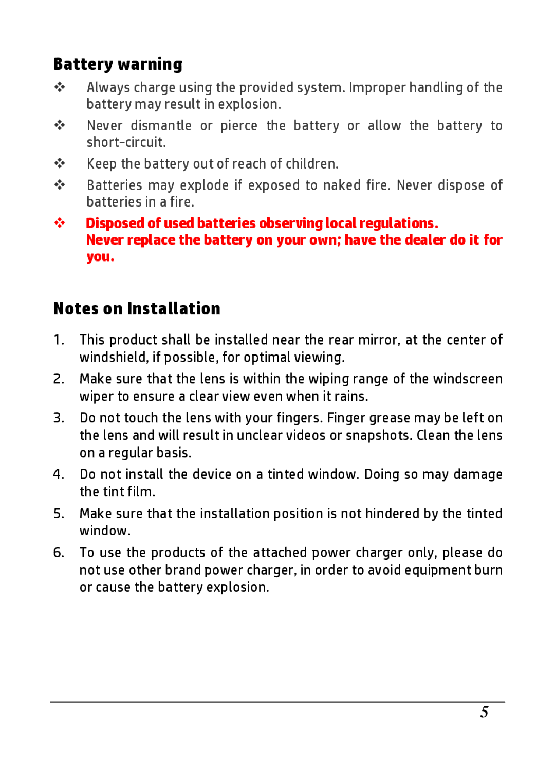 HP F800g manual Battery warning 