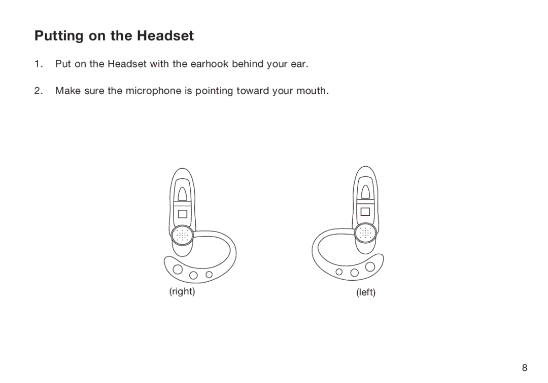 HP F8T064UK manual Putting on the Headset 