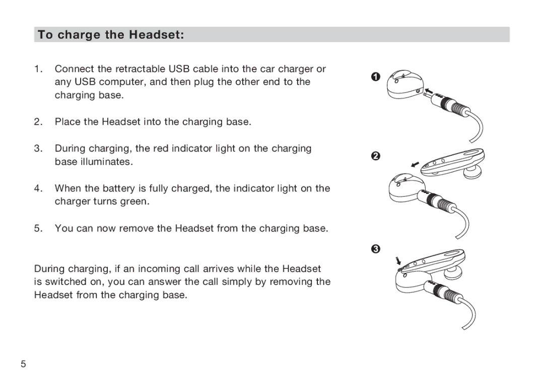 HP F8T064UK manual To charge the Headset 