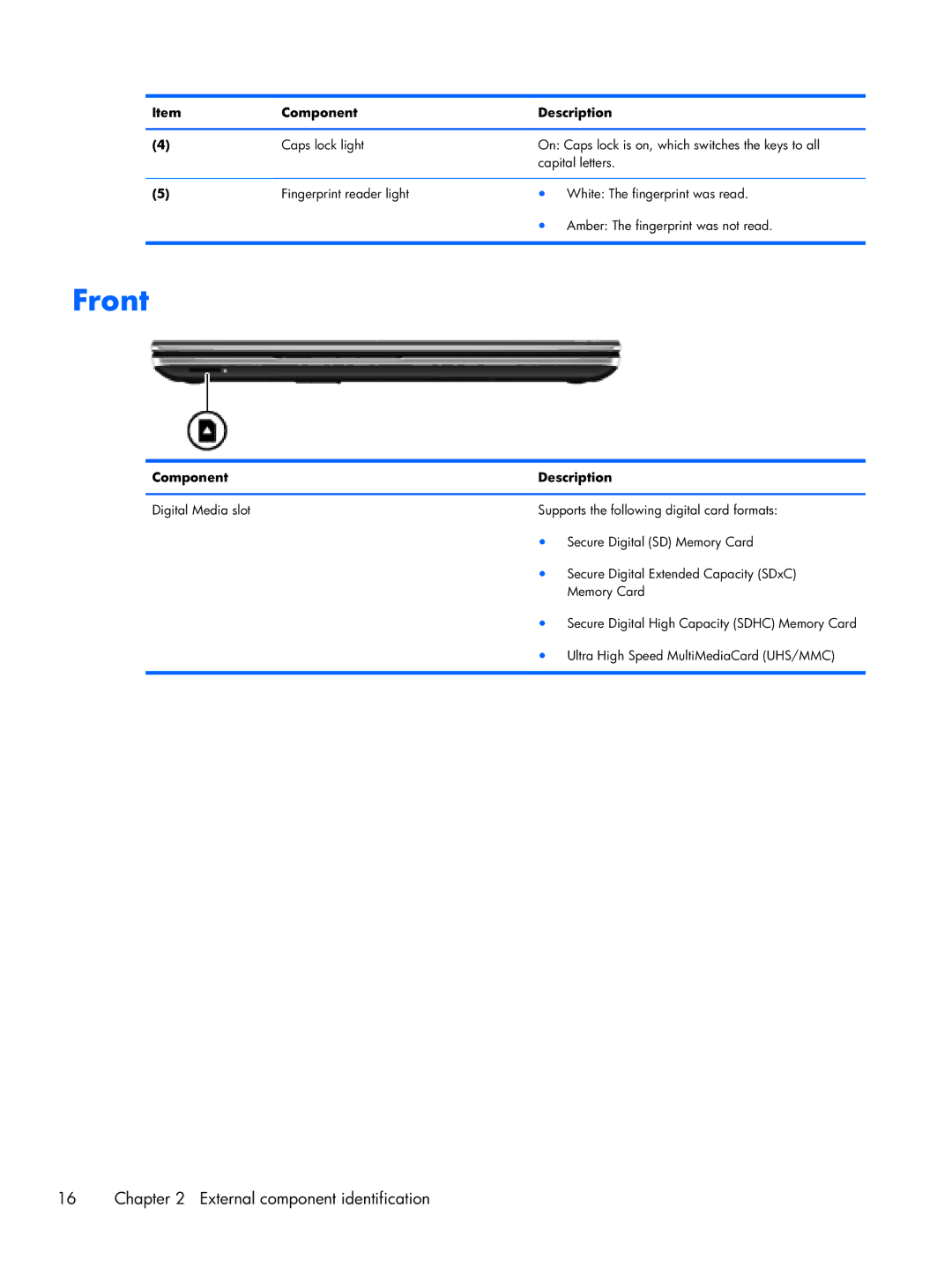 HP dv7 C6N73UARABA, Dv7-7234nr DV7, Dv7 7223cl C2N67UARABA, Fary Recertified Dv7-7234nr C6P04UARABA manual Front 