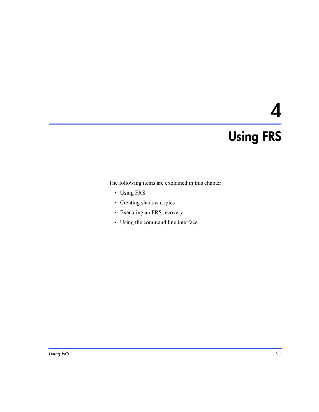 HP Fast Recovery Solution XP SW manual Using FRS 