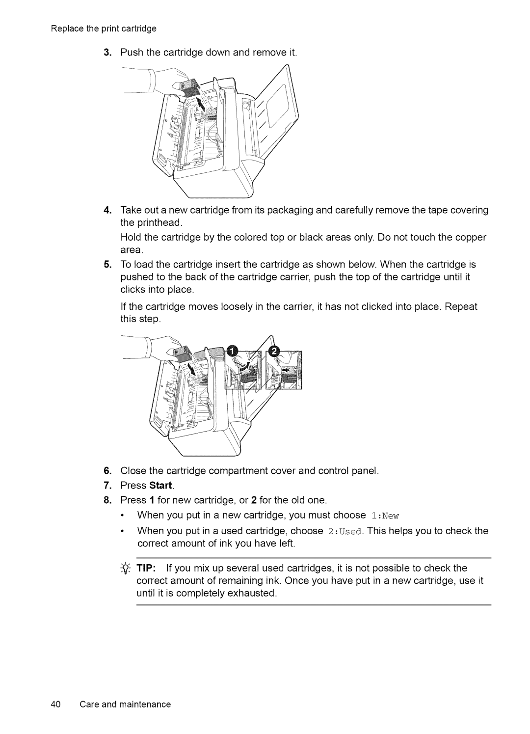 HP Fax 2140 manual Care and maintenance 