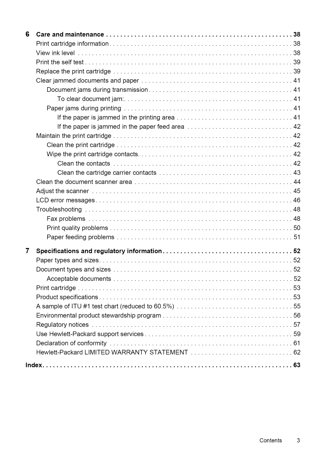 HP Fax 2140 manual Ink level 