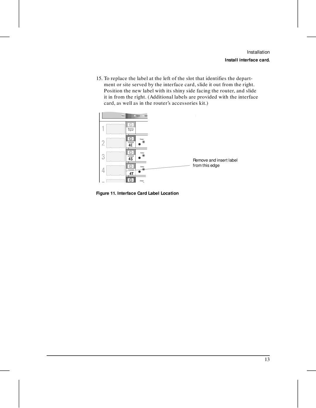 HP Fax 650 manual Interface Card Label Location 