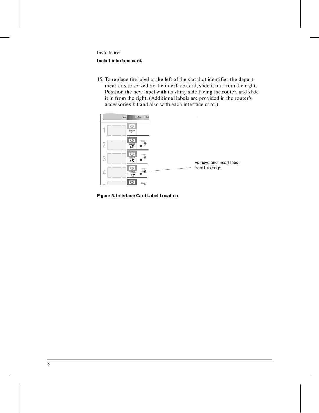 HP Fax 650 manual Interface Card Label Location 