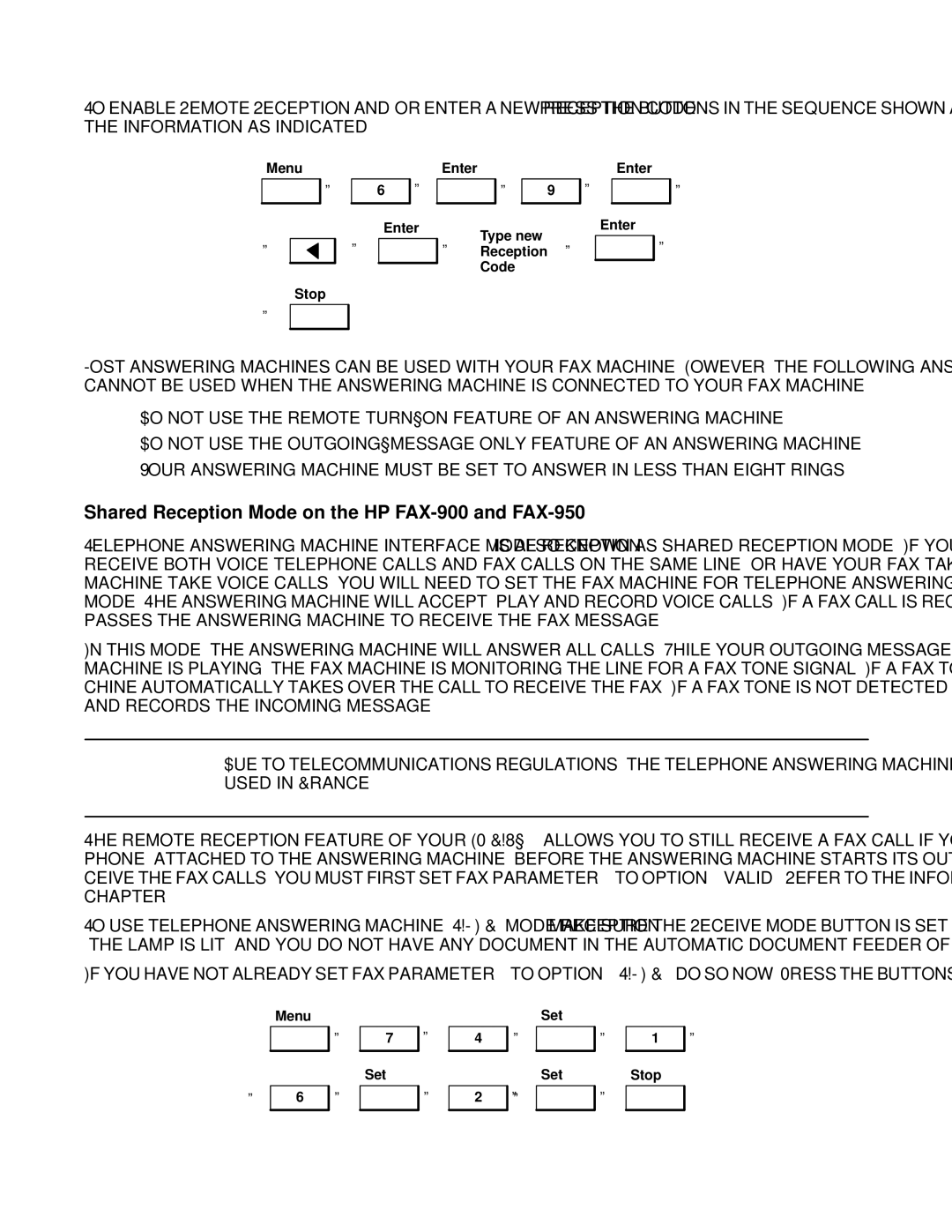 HP FAX-700 manual Shared Reception Mode on the HP FAX-900 and FAX-950 