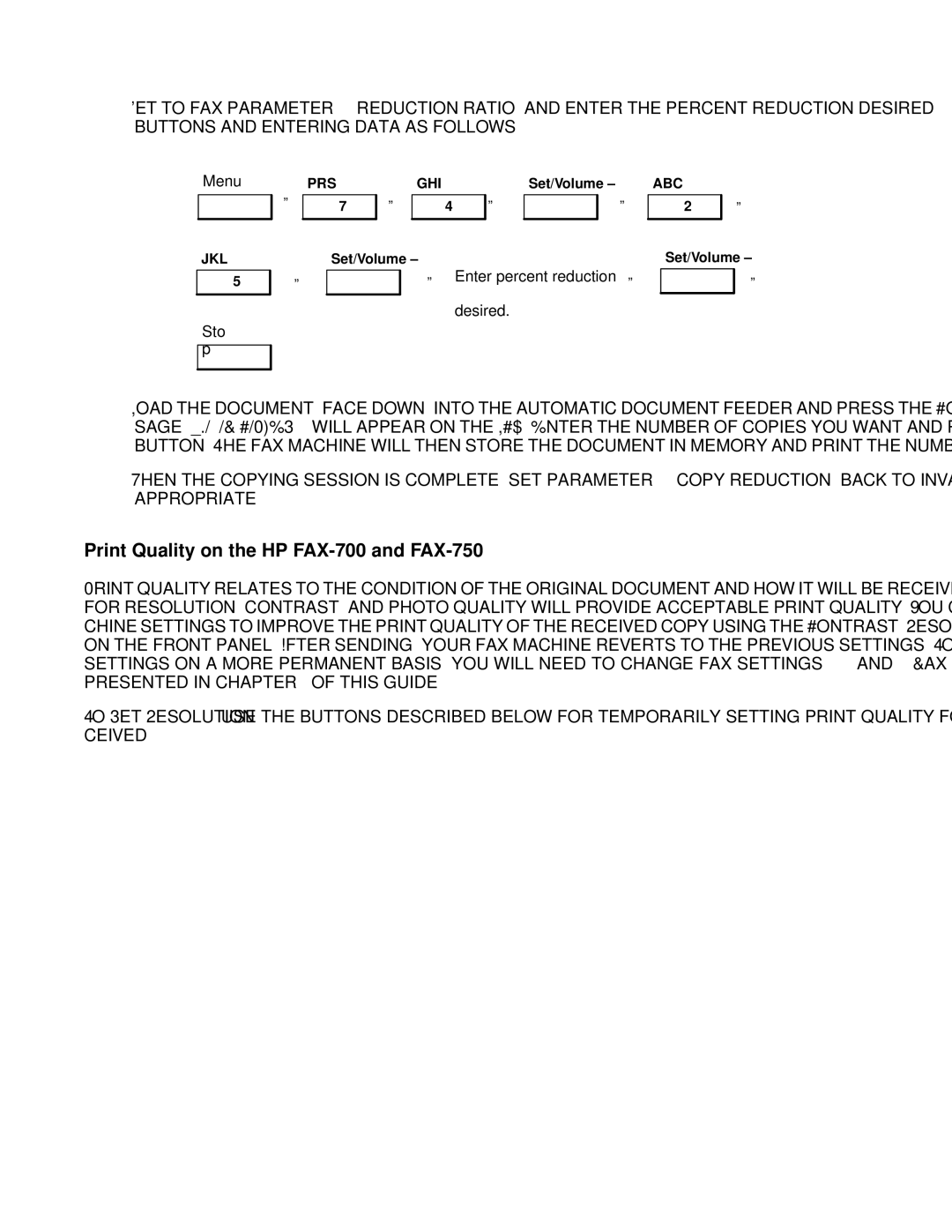 HP manual Print Quality on the HP FAX-700 and FAX-750 