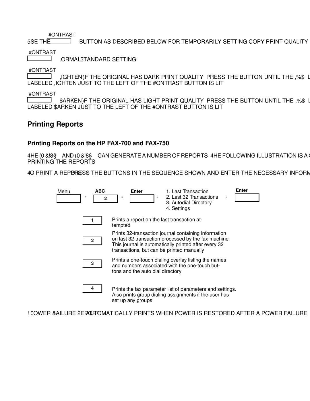 HP manual Printing Reports on the HP FAX-700 and FAX-750 