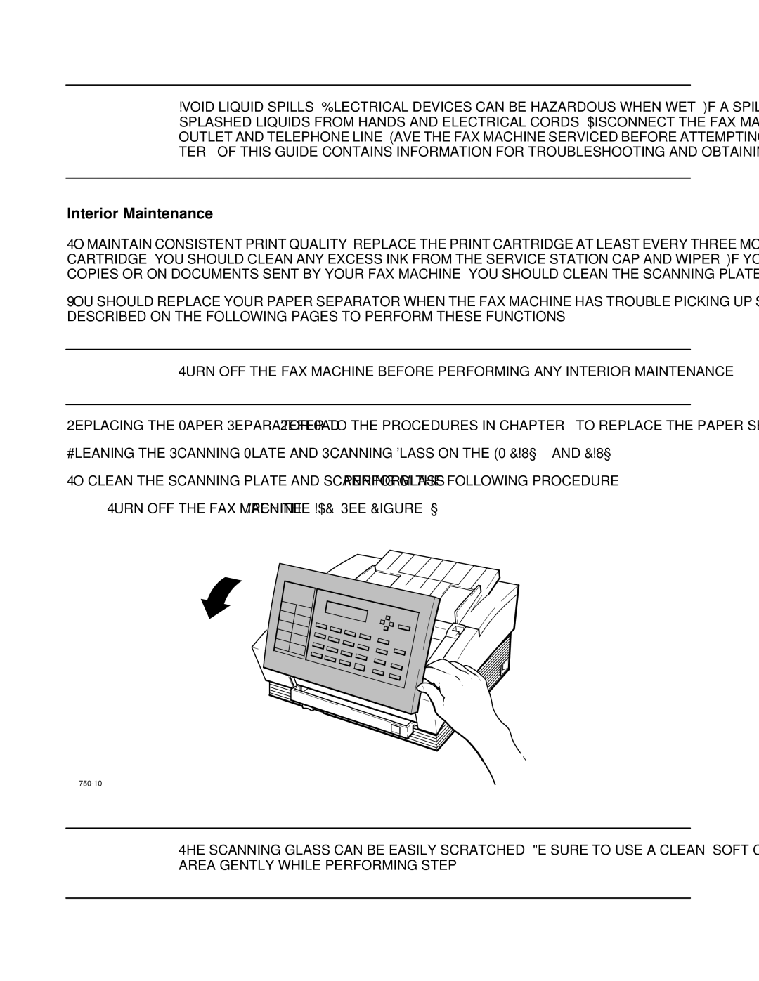 HP FAX-700 manual Interior Maintenance, Opening the ADF Door on the HP FAX700 and FAX750 