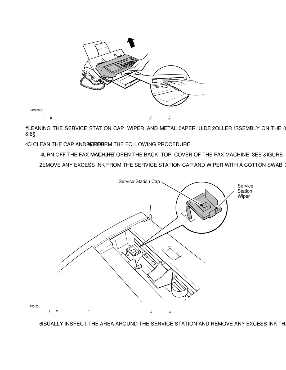 HP FAX-700 manual Service Station Cap Wiper 