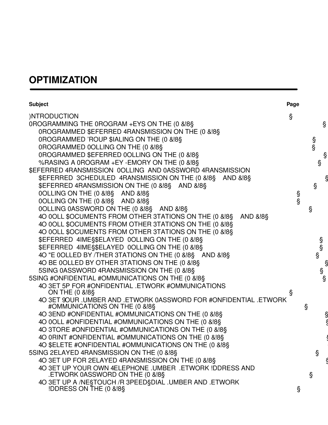 HP FAX-700 manual Optimization 