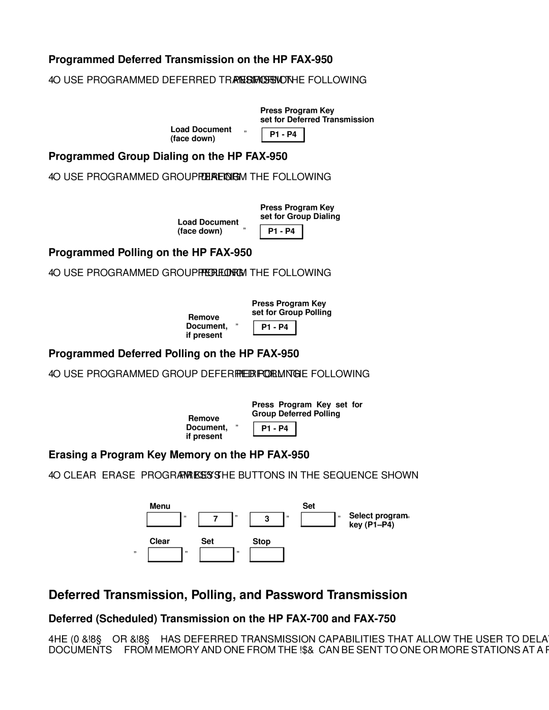 HP FAX-700 manual Deferred Transmission, Polling, and Password Transmission 