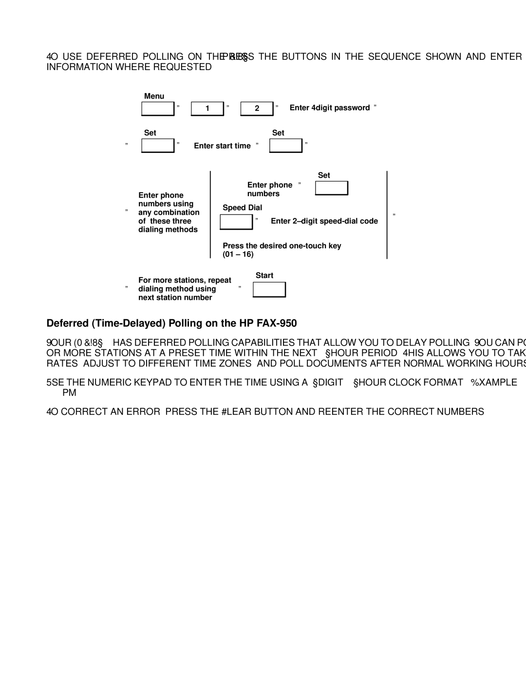 HP FAX-700 manual Deferred Time-Delayed Polling on the HP FAX-950 