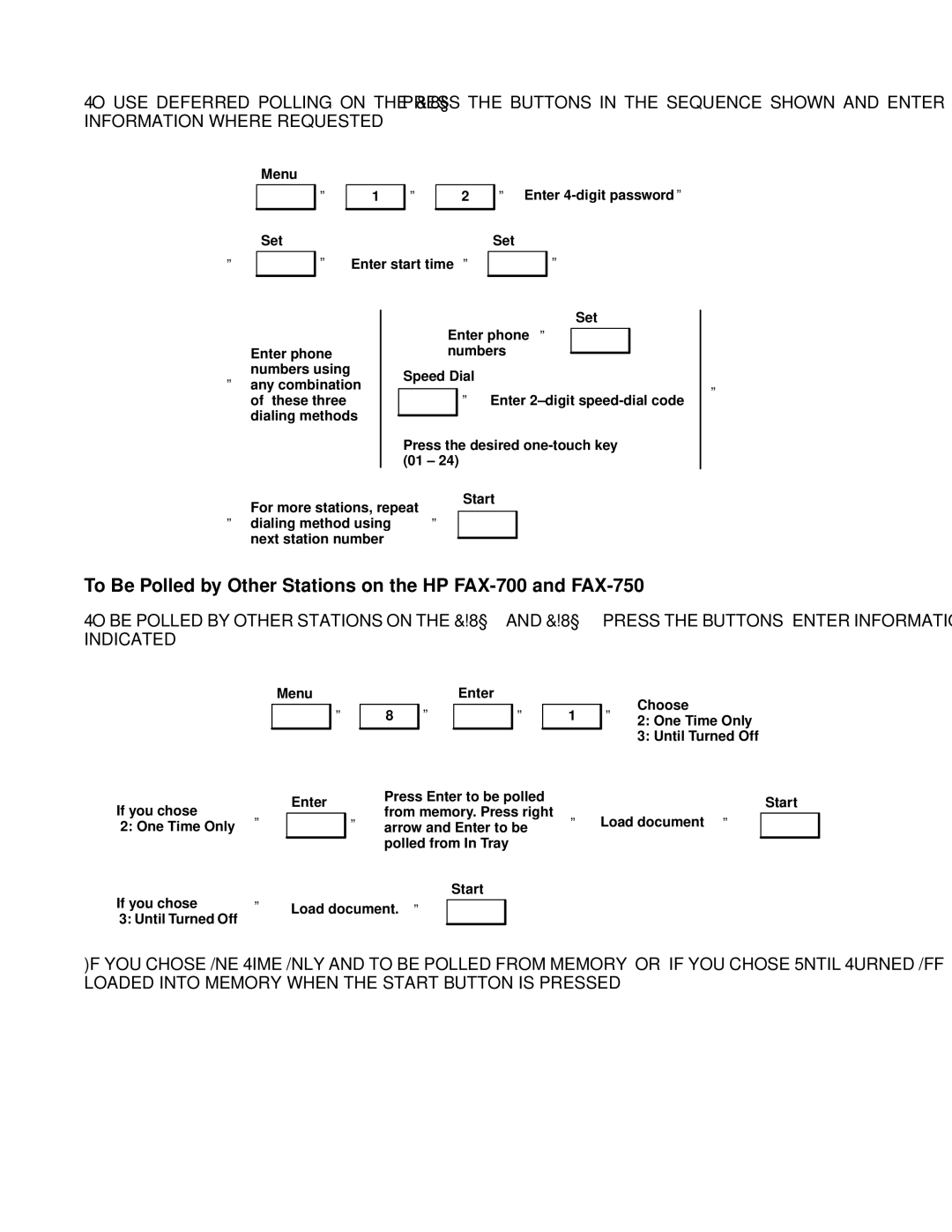 HP manual To Be Polled by Other Stations on the HP FAX-700 and FAX-750 