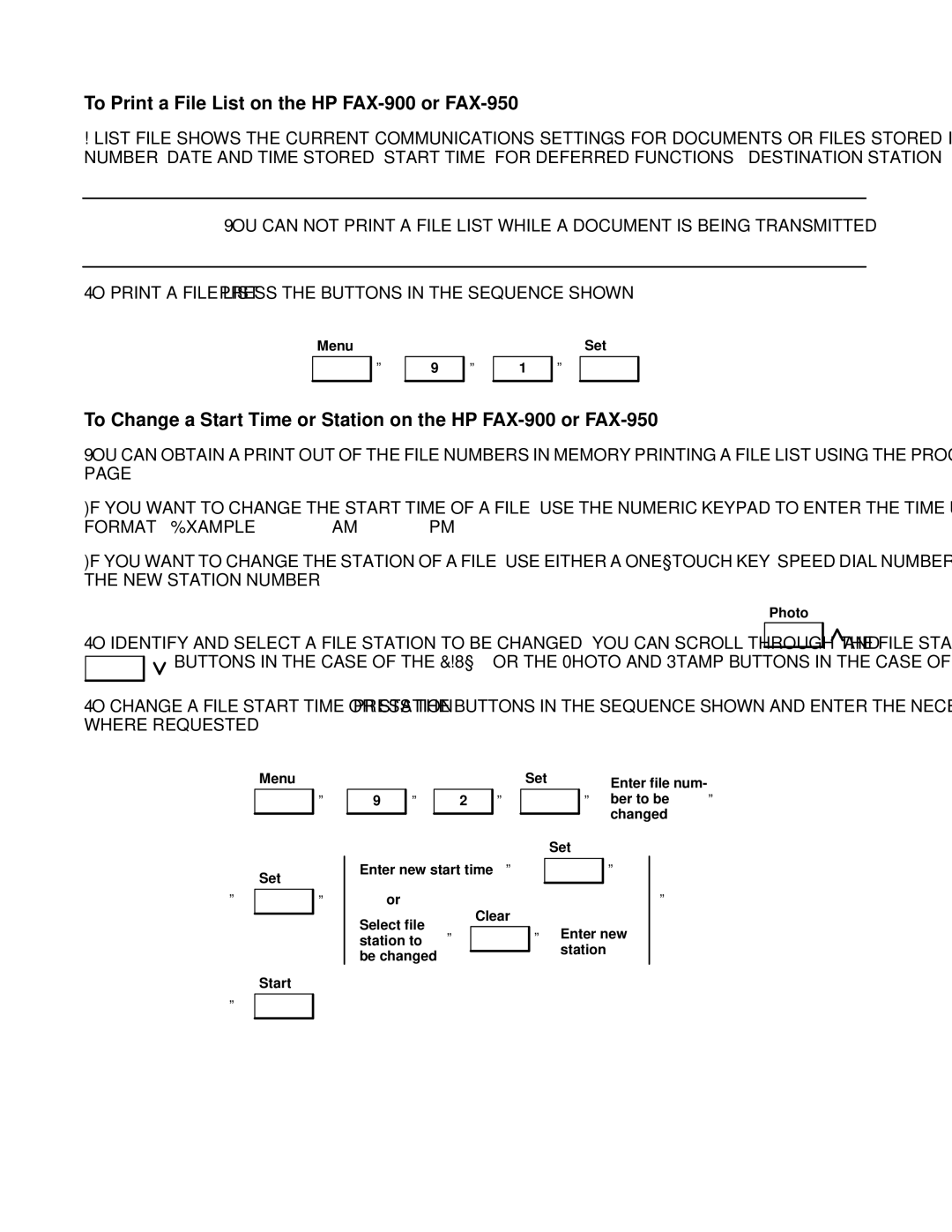 HP FAX-700 manual To Print a File List on the HP FAX-900 or FAX-950 