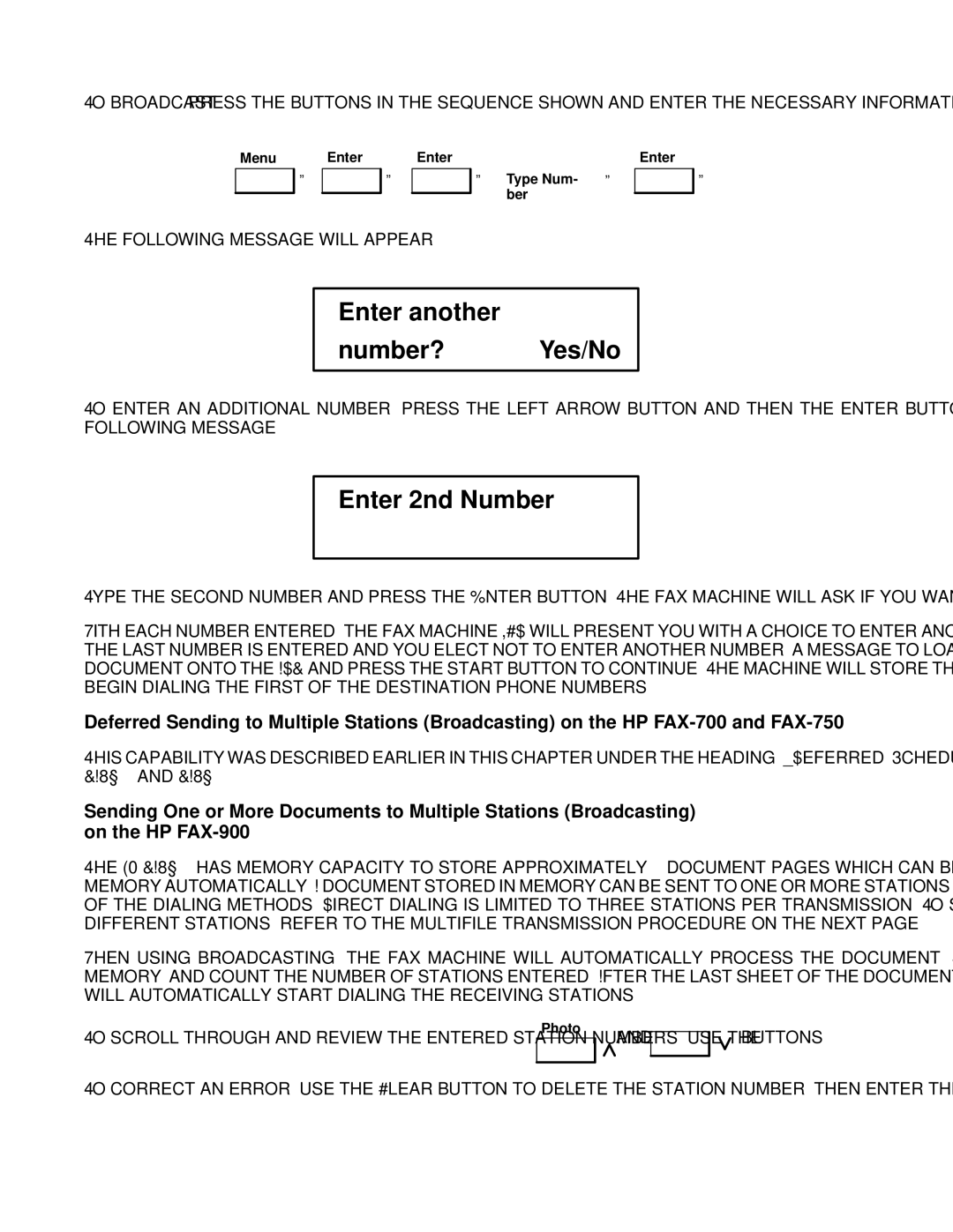 HP FAX-700 manual Enter another Number? Yes/No 