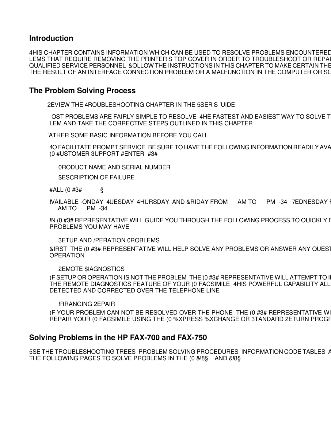 HP manual Problem Solving Process, Solving Problems in the HP FAX-700 and FAX-750 