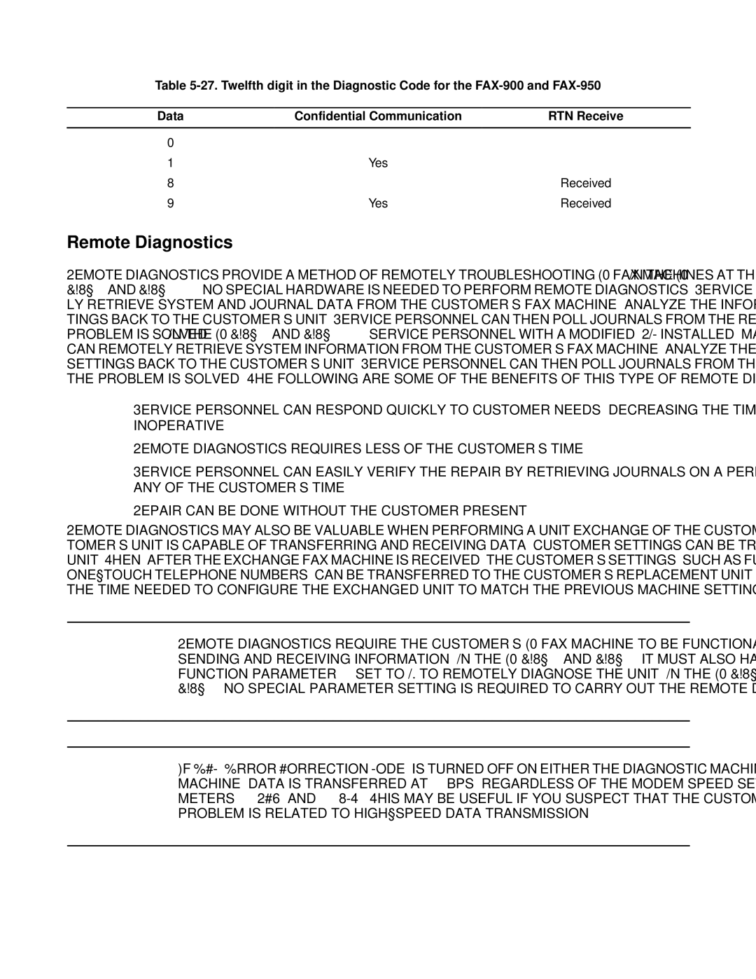 HP FAX-700 manual Remote Diagnostics 