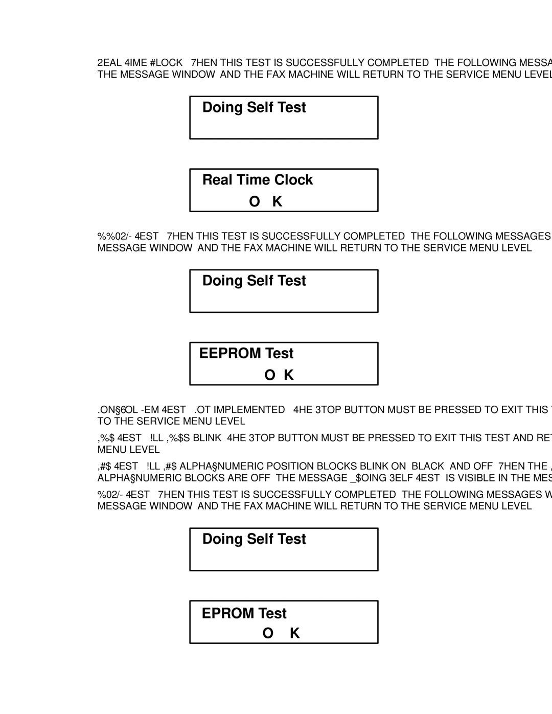 HP FAX-700 manual Doing Self Test Real Time Clock 