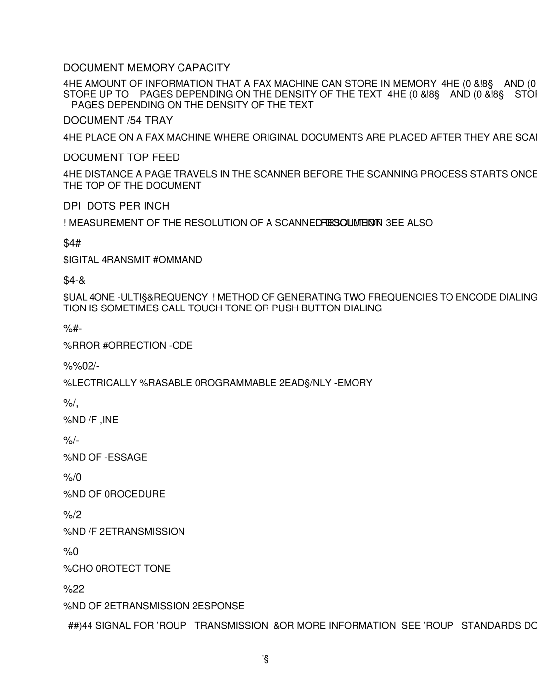 HP FAX-700 manual Dtc, Dtmf, Ecm, Eeprom, Eol, Eom, Eop, Eor, Err 