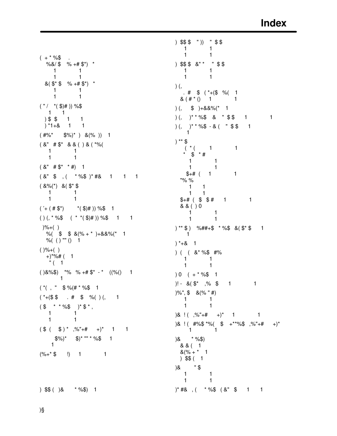 HP FAX-700 manual Index 