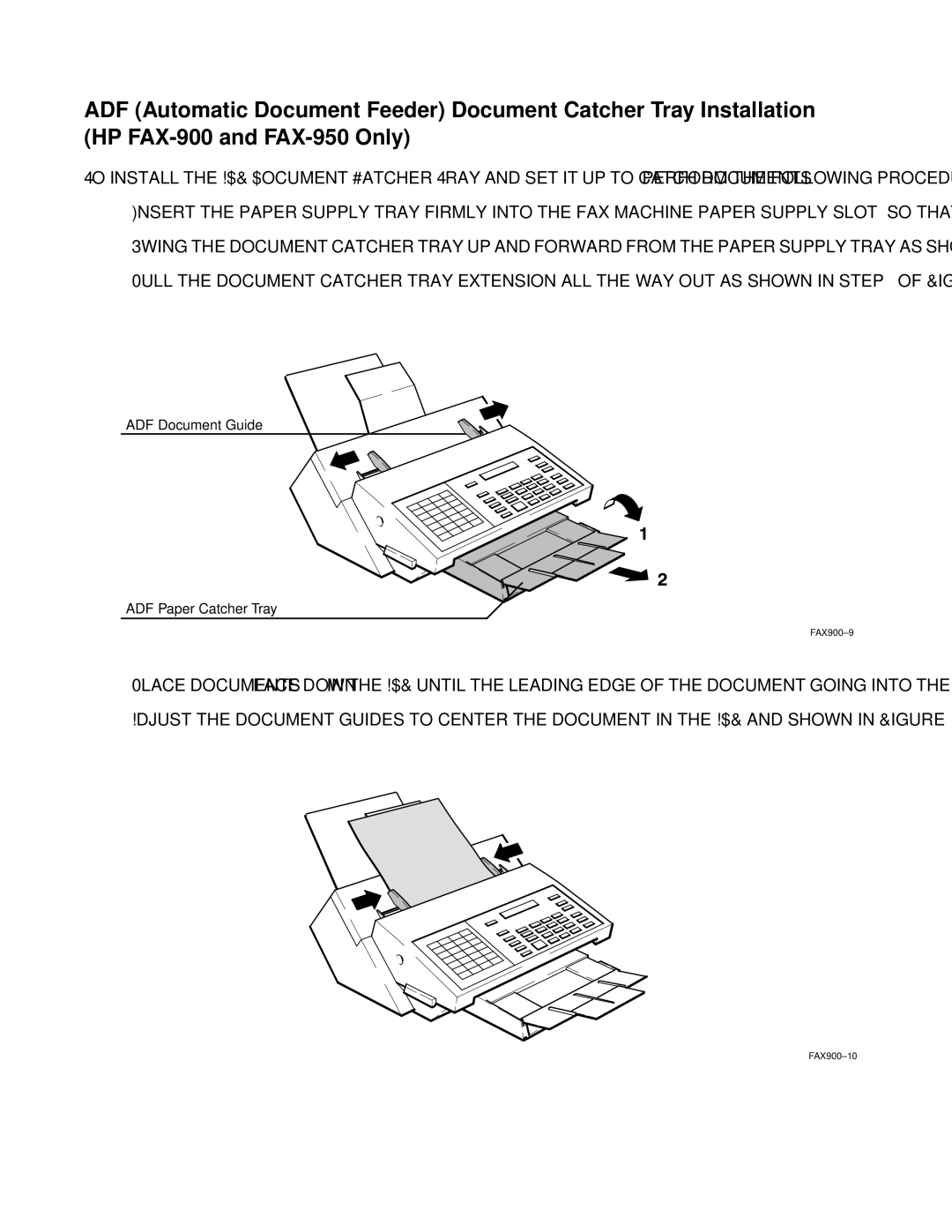 HP FAX-700 manual ADF Paper Catcher Tray Installation 