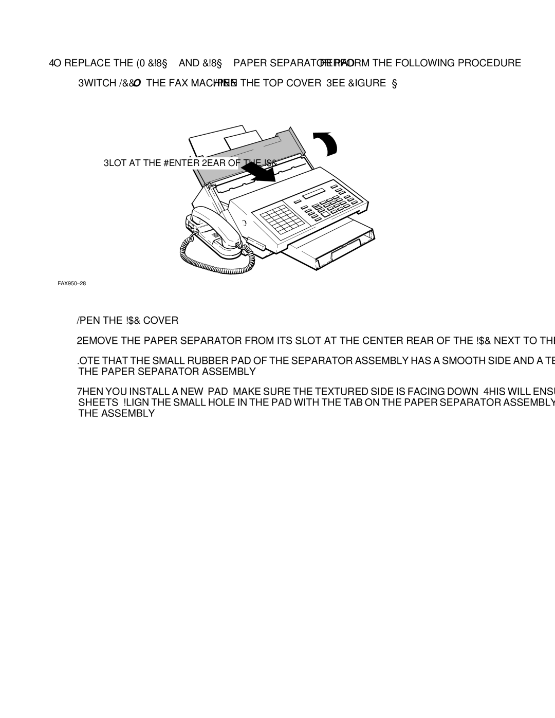 HP FAX-700 manual Switch OFF the fax machineOpen. the top cover. See Figure 