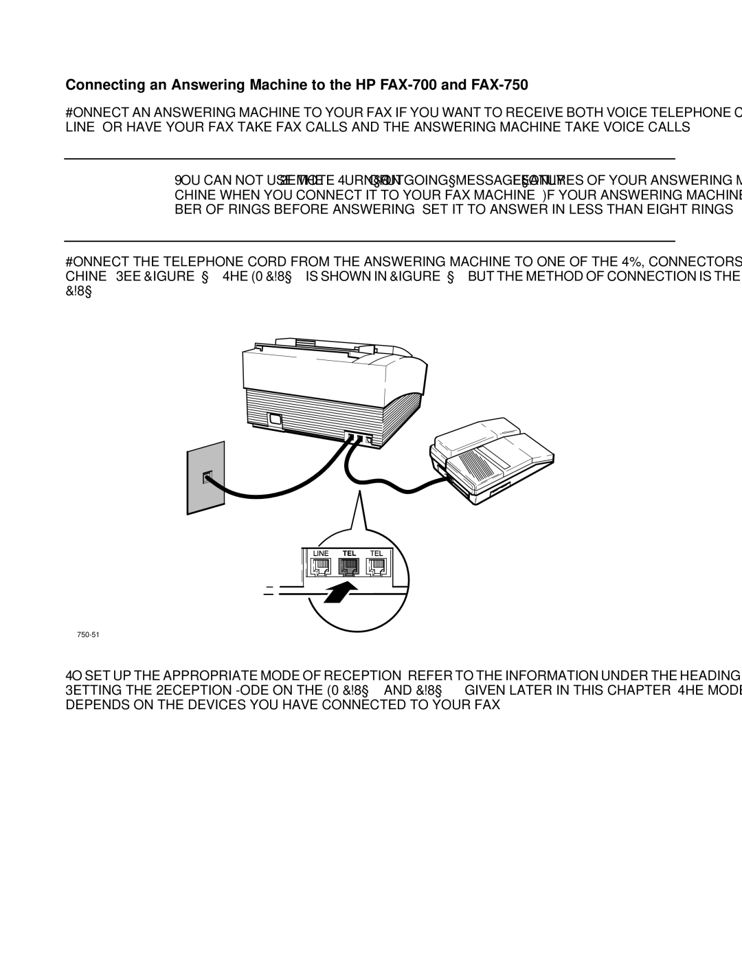 HP manual Connecting the HP FAX-700 to an Answering Machine 