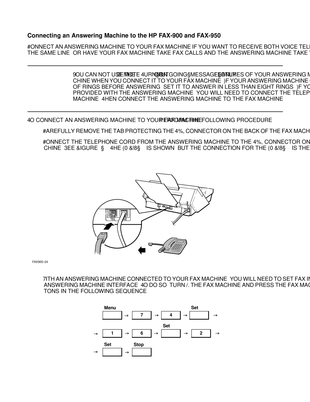 HP FAX-700 manual Connecting the HP FAX900 to the Telephone Line 