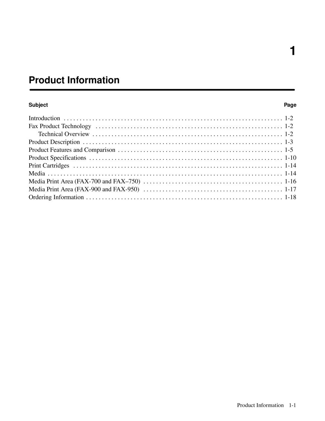 HP FAX-700 manual Product Information 