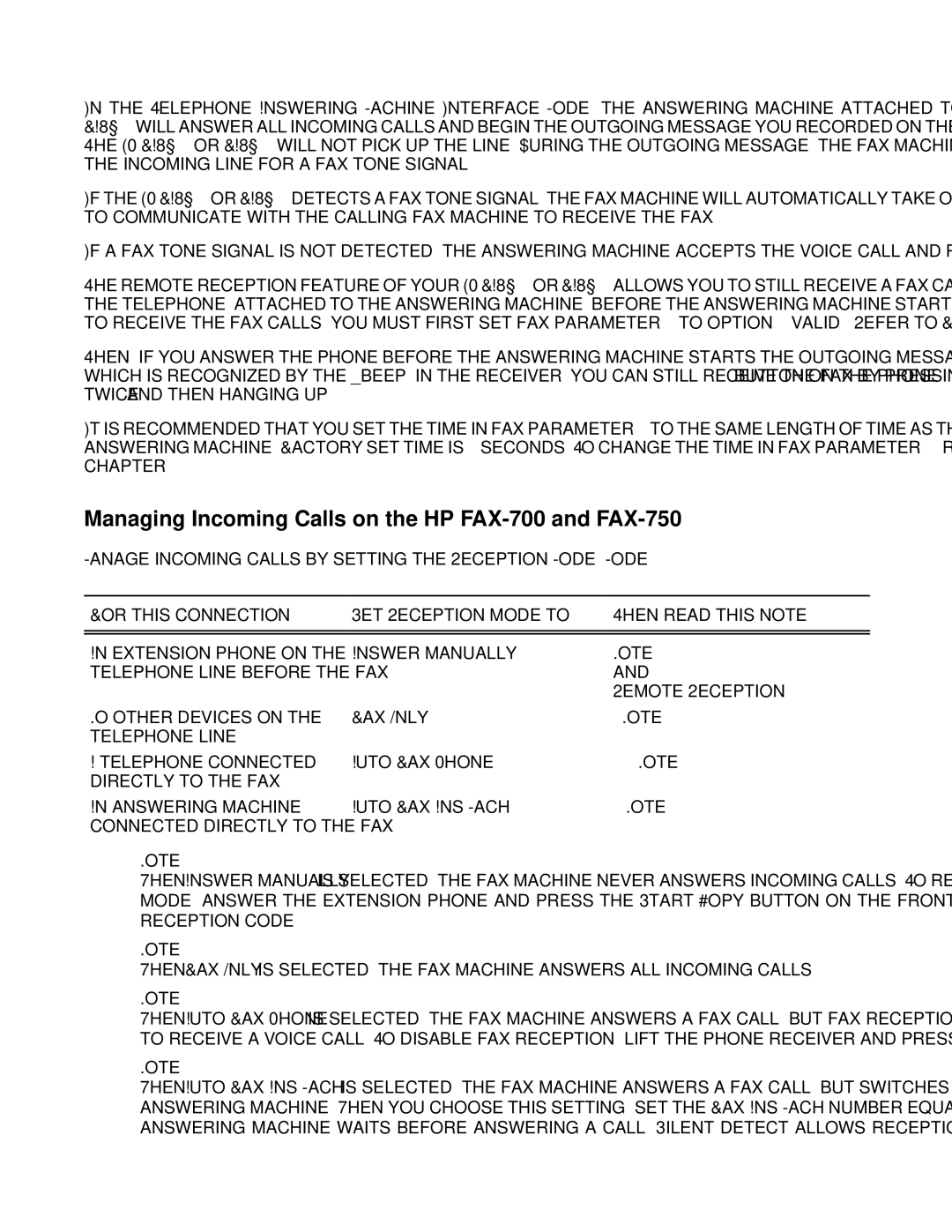 HP manual Managing Incoming Calls on the HP FAX-700 and FAX-750 