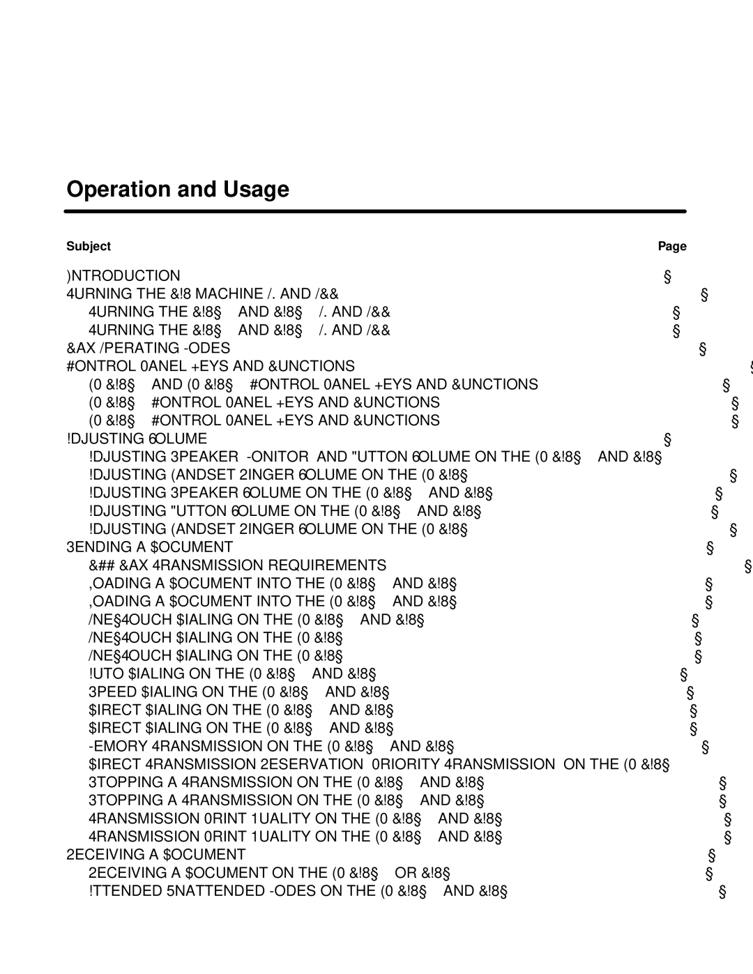 HP FAX-700 manual Operation and Usage 