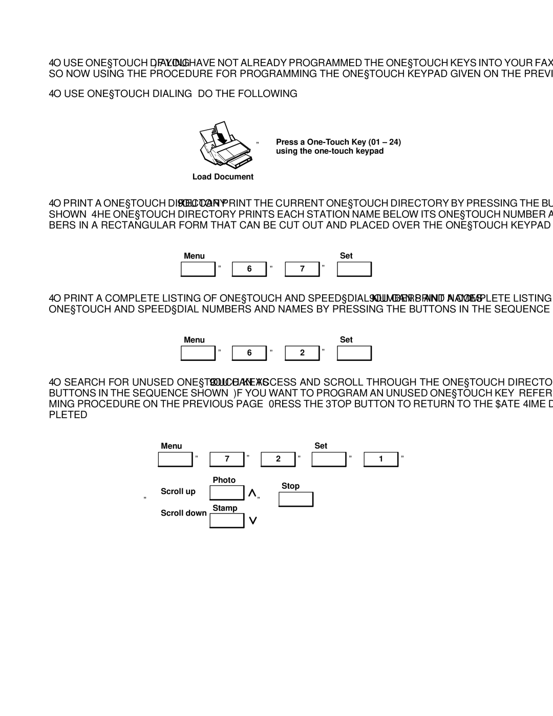 HP FAX-700 manual Menu Photo Scroll up Stamp Scroll down Stop Set 