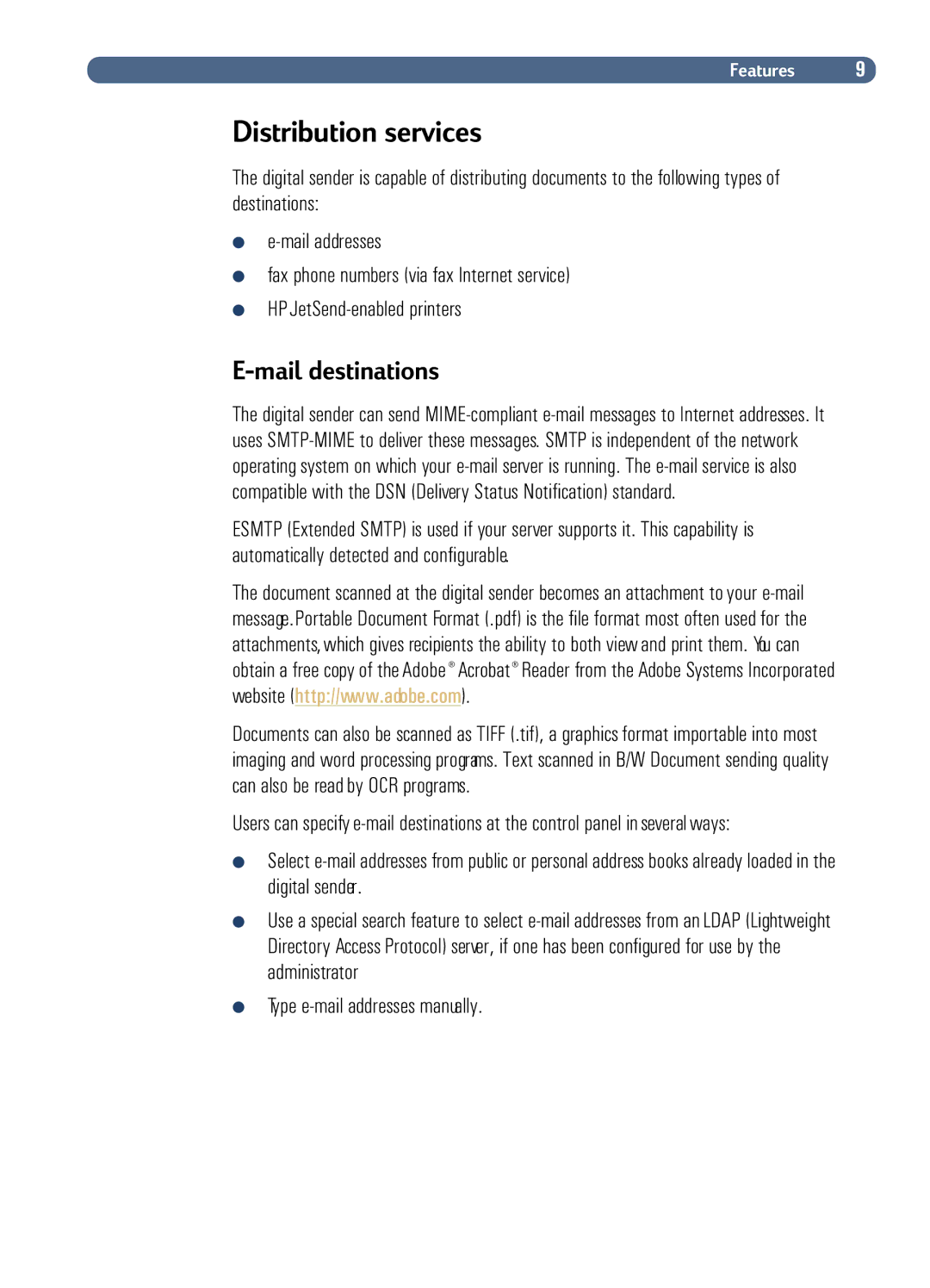 HP Fax Machine Sender Type e-mail addresses manually 