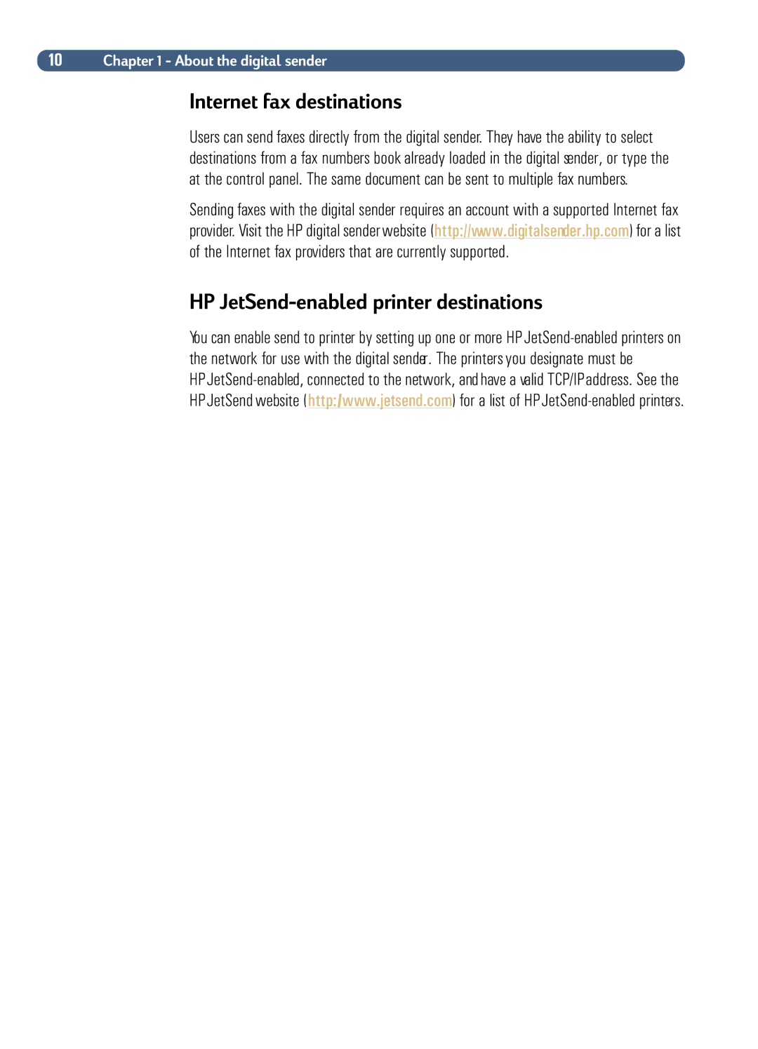 HP Fax Machine Sender manual 10 !,0% 