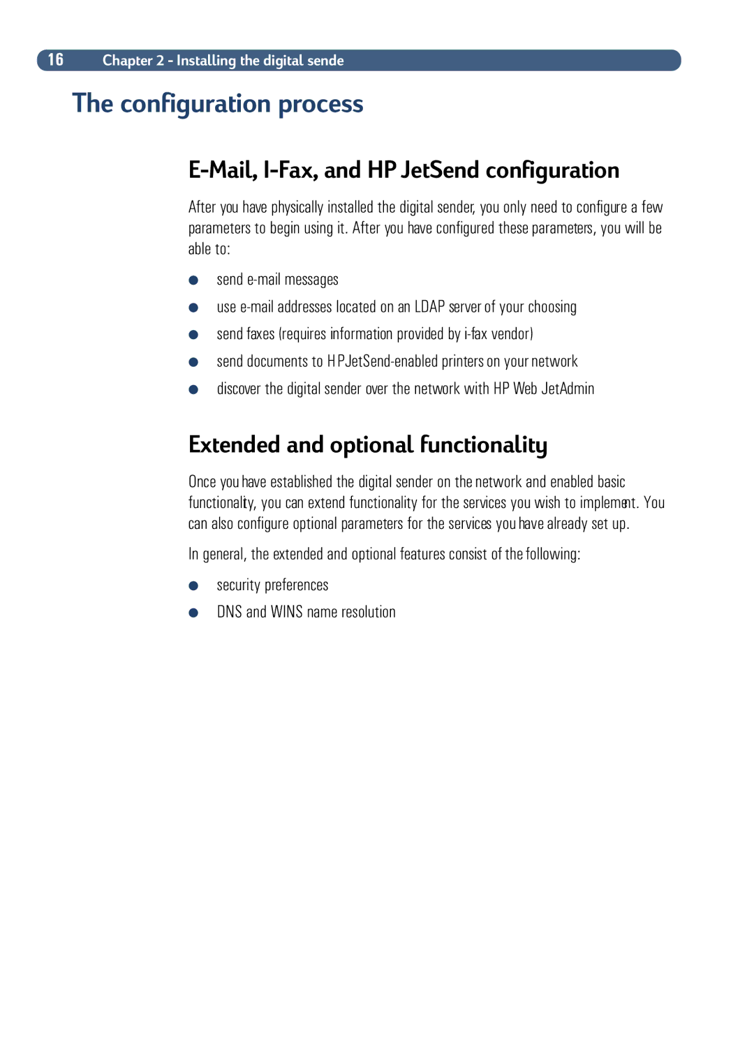 HP Fax Machine Sender manual 