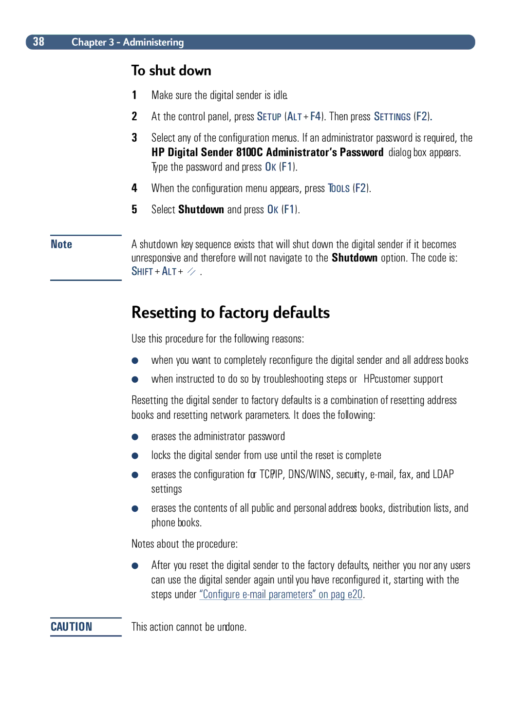 HP Fax Machine Sender manual Use this procedure for the following reasons, 38 !4,0 