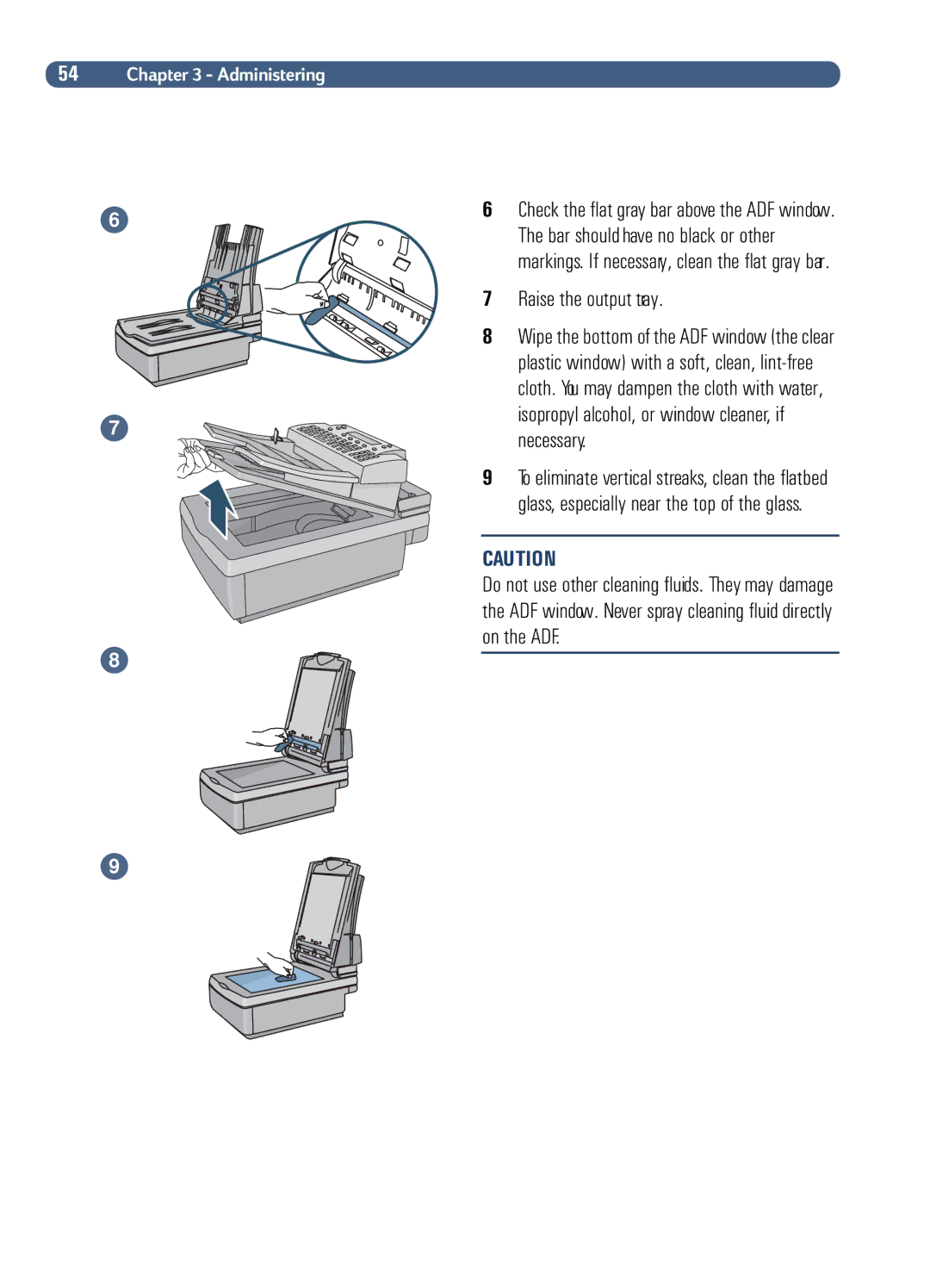 HP Fax Machine Sender manual Raise the output tray, 54 !4,0 