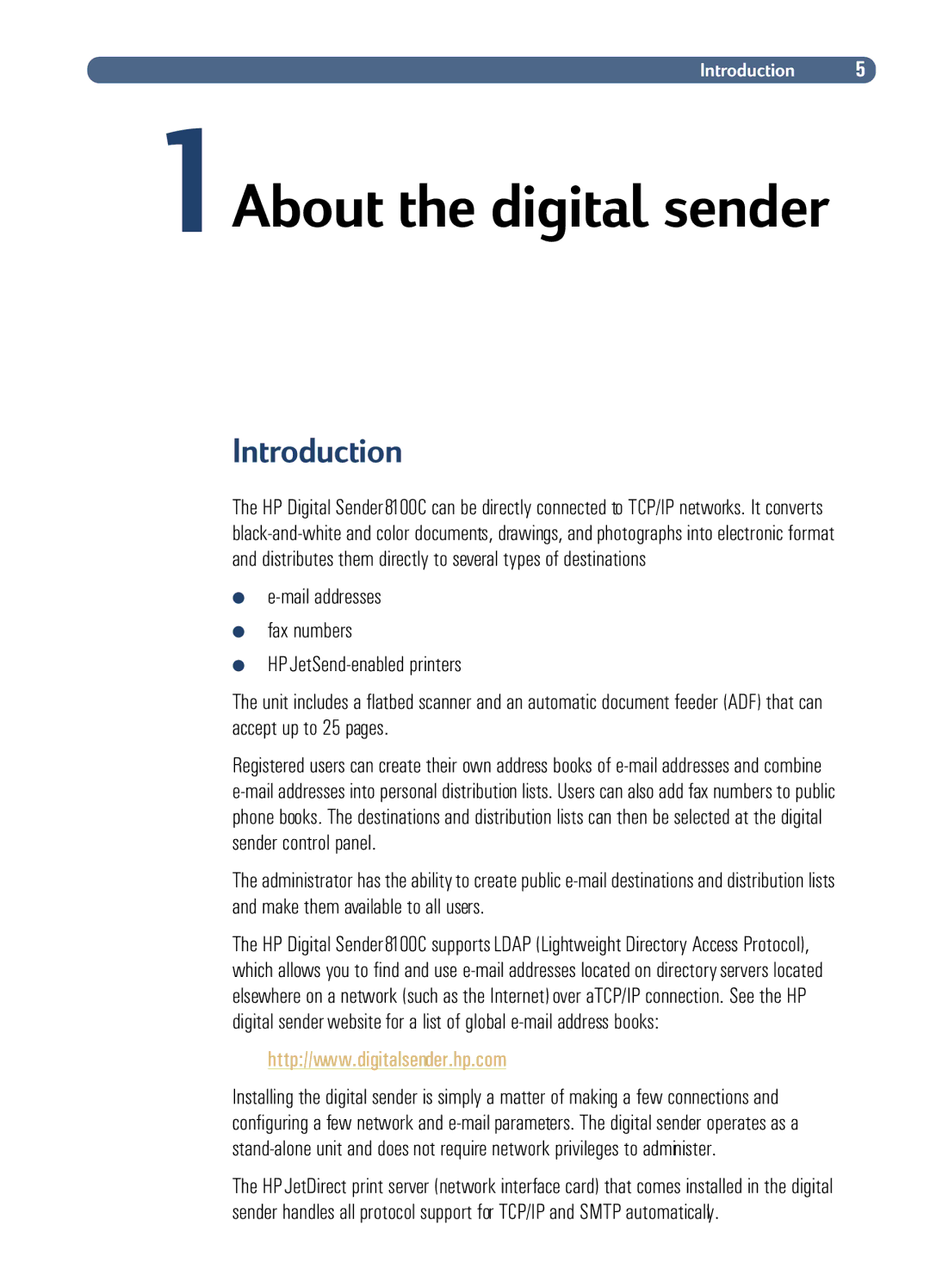 HP Fax Machine Sender manual 