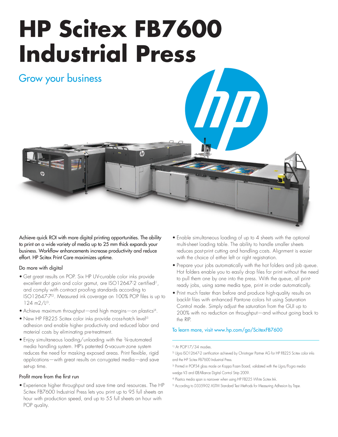 HP manual HP Scitex FB7600 Industrial Press 