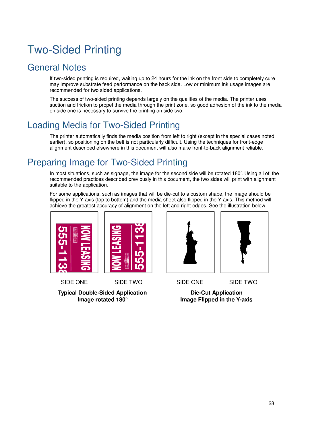 HP FB950 manual General Notes, Loading Media for Two-Sided Printing, Preparing Image for Two-Sided Printing 