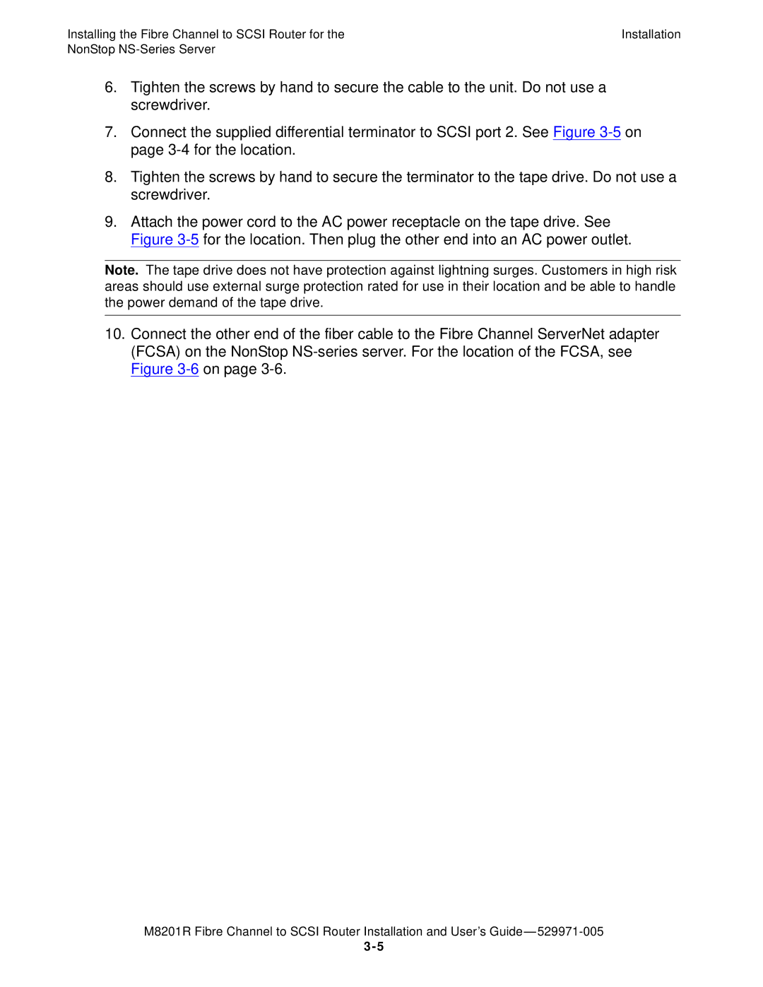 HP FIBRE CHANNEL TO SCSI Router M8201R manual 