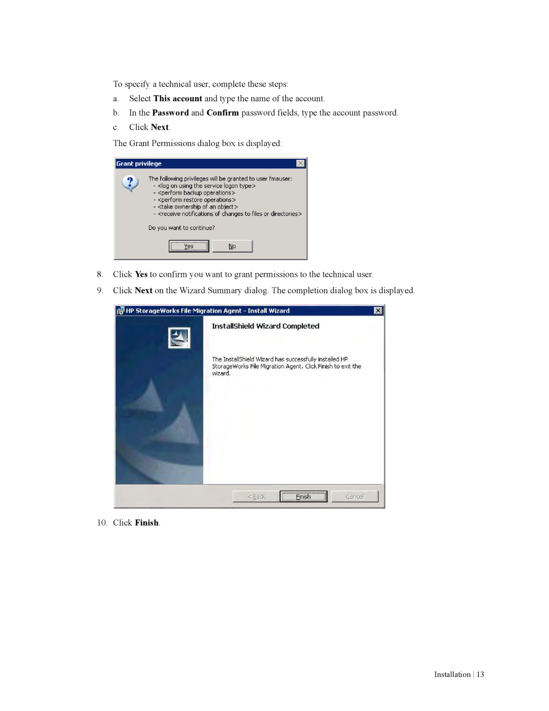 HP File Archiving Software manual Installation 