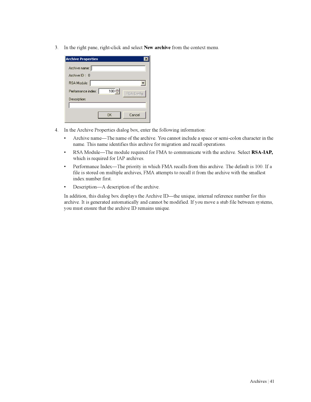 HP File Archiving Software manual Archives 